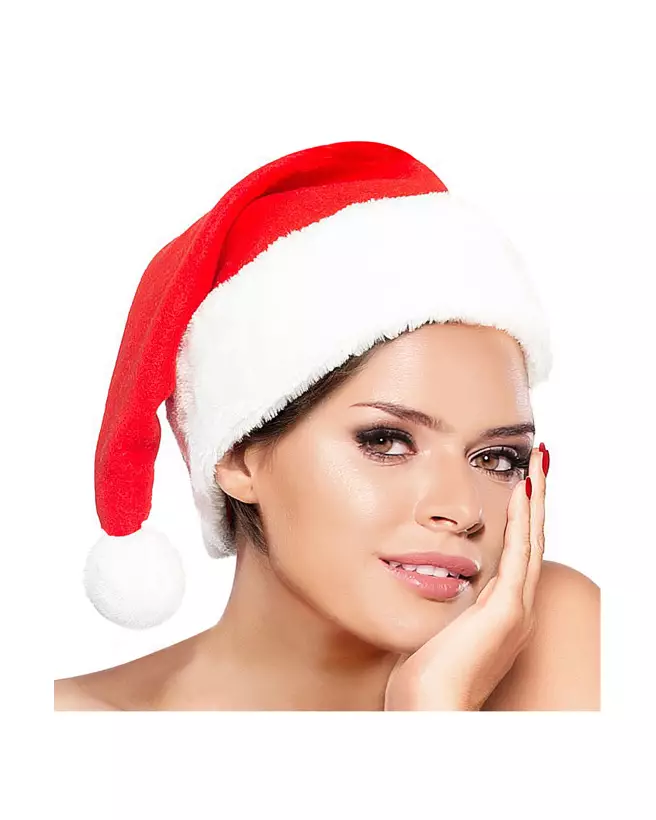 Bonnet Mère Noël rouge Paris Hollywood pour costume sexy-1