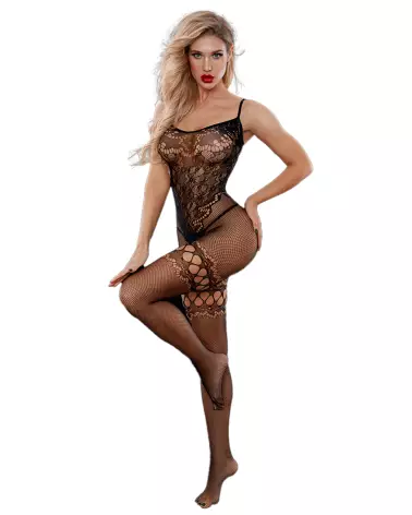 Bodystocking noir Paris Hollywood en résille taille unique-3