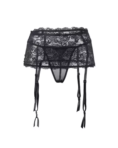 Porte-jarretelles en dentelle noire Paris Hollywood Taille Unique-5