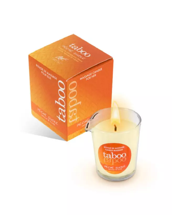 Image de la Bougie de Massage Taboo for Her Pêche Sucrée par Ruf pour relaxation et ambiance intime-1