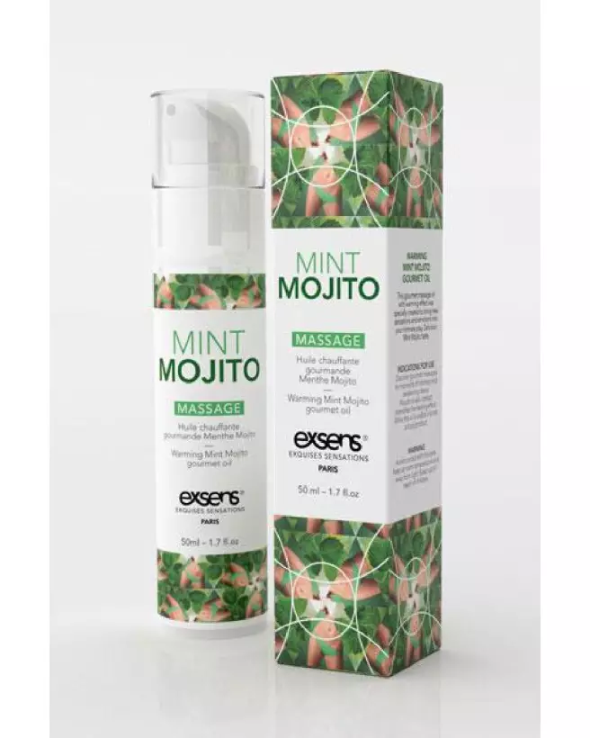 Huile de massage Mojito Exsens 50ml pour relaxation gourmande et sensorielle-1
