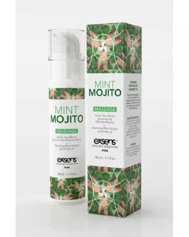 Huile de massage Mojito Exsens 50ml pour relaxation gourmande et sensorielle-1