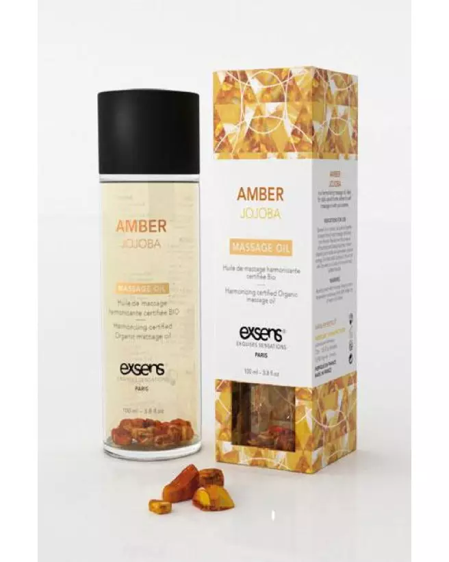 Huile de massage bio jojoba Exsens 100ml pour détente et soin de la peau-1