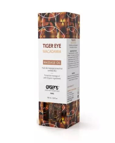 Huile de massage bio Exsens Macadamia avec œil de tigre pour protection et soin de la peau-2