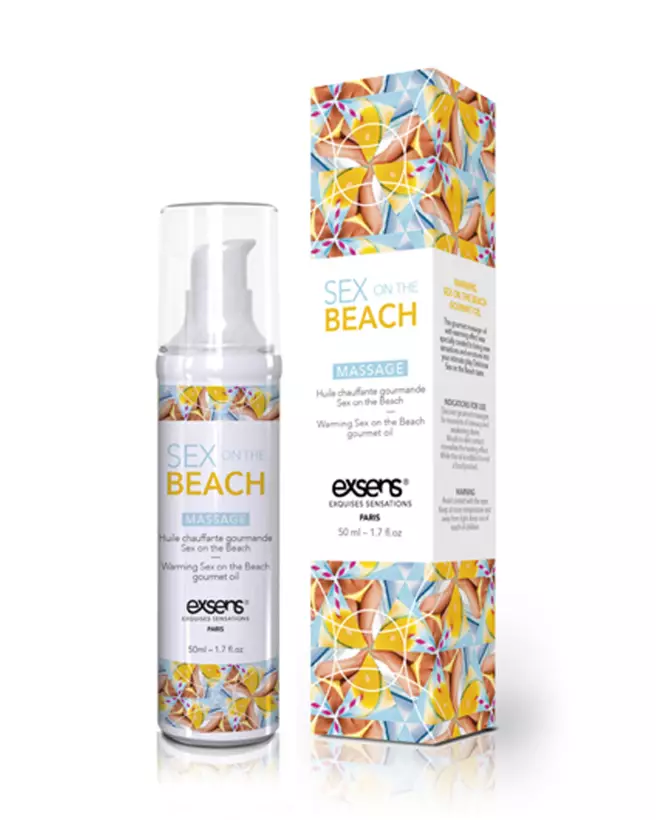 Huile de massage Exsens Hot Sex on the Beach effet chauffant pour moments intimes-1