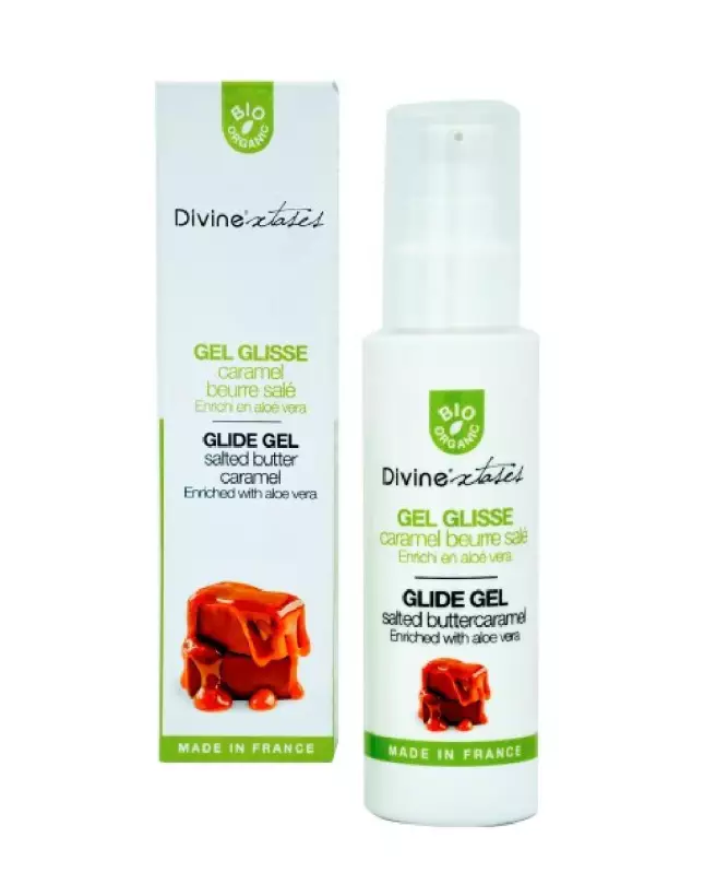 Gel lubrifiant bio caramel Divine Xtases 100ml pour confort optimal-1