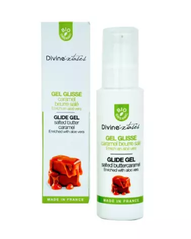 Gel lubrifiant bio caramel Divine Xtases 100ml pour confort optimal-1