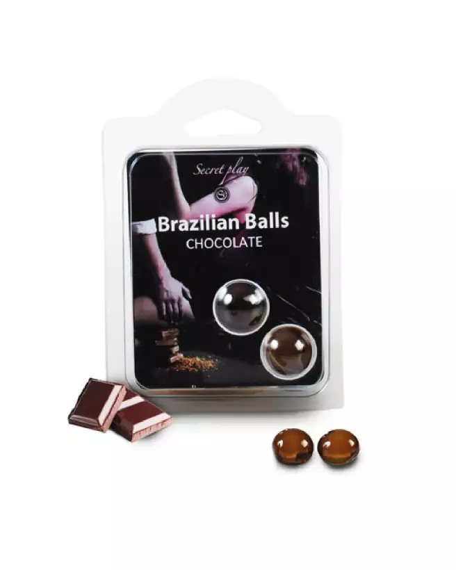 Set Brazilian Balls chocolat Secret Play pour massages érotiques-1