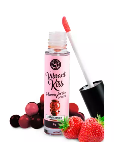 Image du gloss vibrant à la fraise Secret Play pour plaisir oral intensifié-1