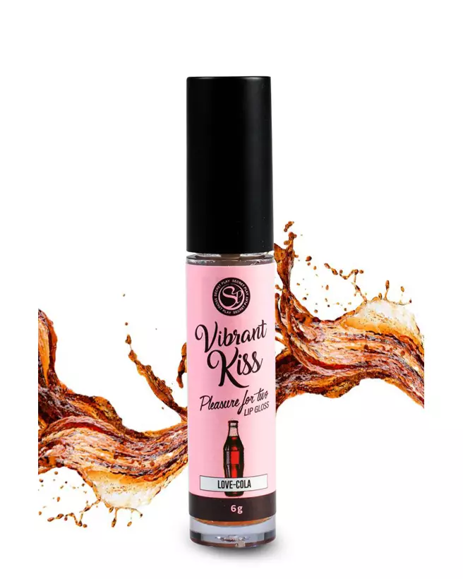 Image du Lip Gloss Vibrant Kiss Love Cola de Secret Play, saveur cola pour jeux oraux-1