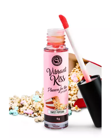 Image du Lip Gloss Vibrant Kiss Sweet Pop de Secret Play, saveur pop corn, effet vibrant-1