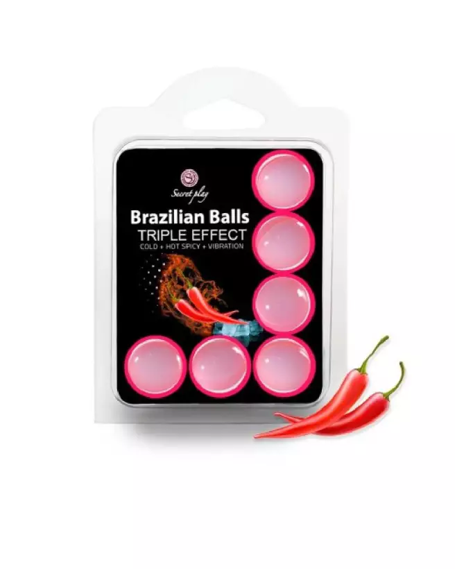 Image du Set 6 Brazilian Balls Triple EF de SECRET PLAY - BRAZILIAN, boules stimulantes pour plaisir intime-1