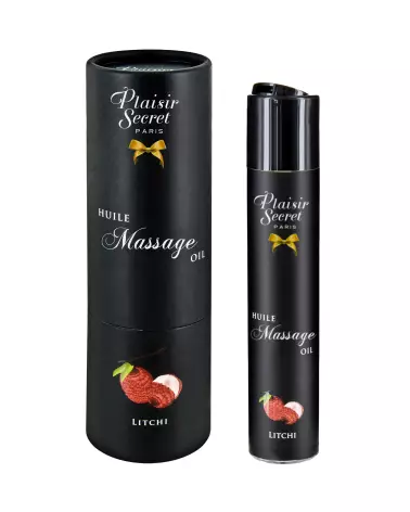 Huile de Massage Litchi Comestible Plaisir Secret 59ml - Parfait pour Soirées Romantiques-1