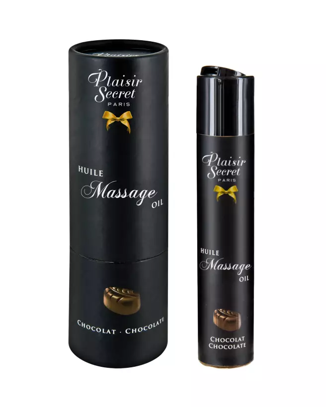 Huile de Massage Chocolat Plaisir Secret 59ml Comestible et Sensuelle-1