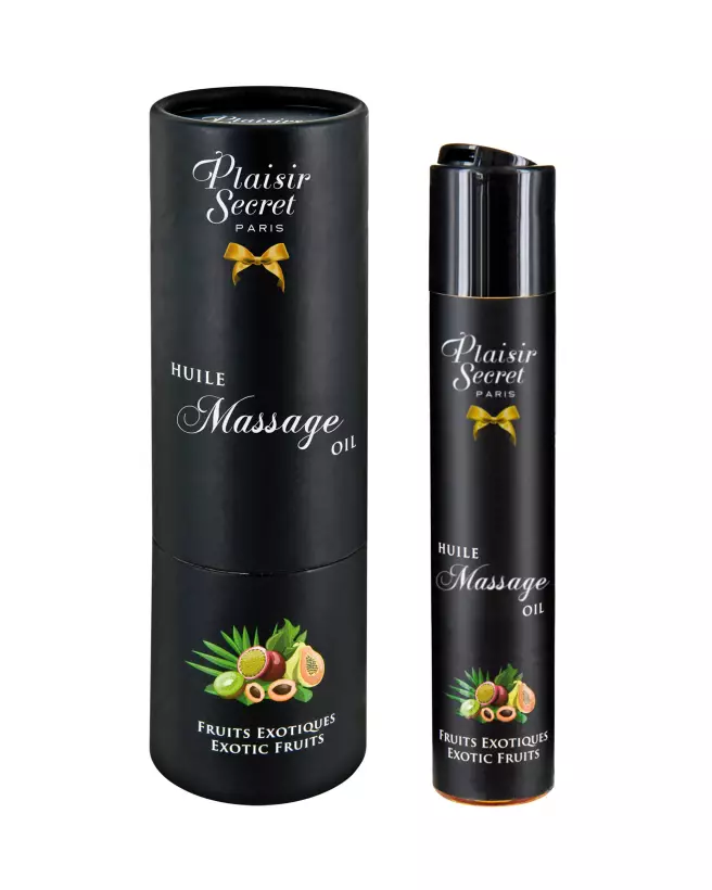 Huile de massage Plaisir Secret aux fruits exotiques 59ml pour moments sensuels-1