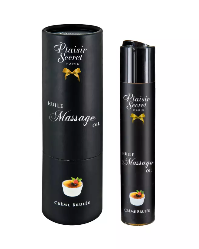 Huile de massage Plaisir Secret Crème Brûlée 59ml pour moments sensuels-1