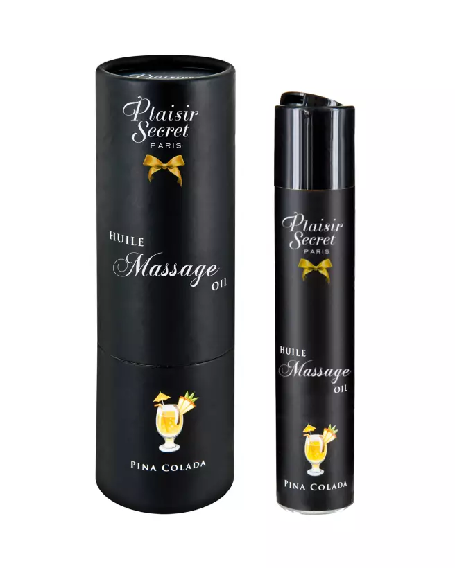 Huile de massage Pina Colada Plaisir Secret 59ml comestible et aromatique-1