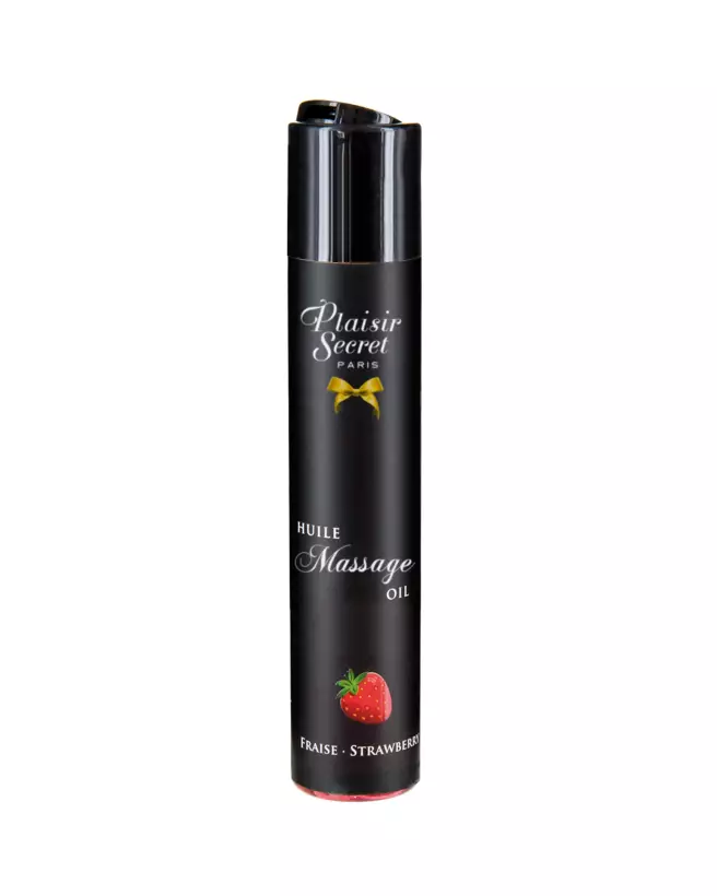 Huile de Massage Fraise Comestible Plaisir Secret 59ml pour Moments Sensuels-3