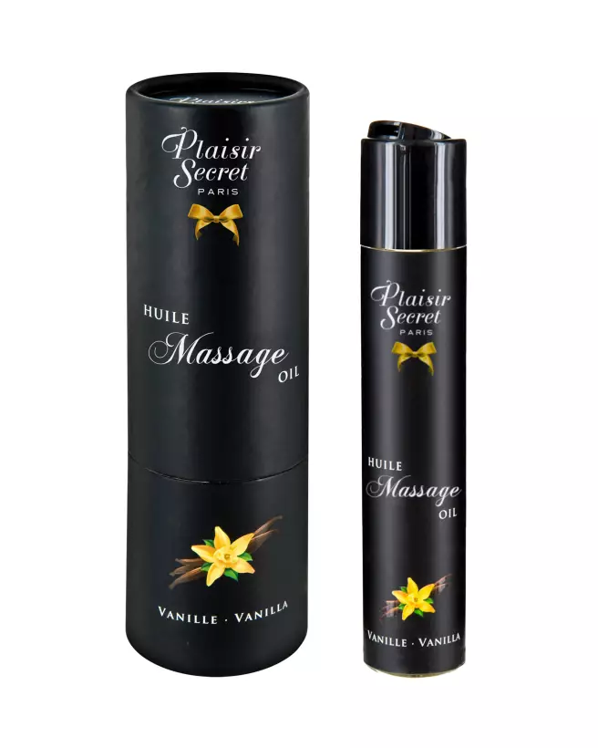 Huile de Massage Vanille Plaisir Secret 59ml Comestible et Sensuelle-1