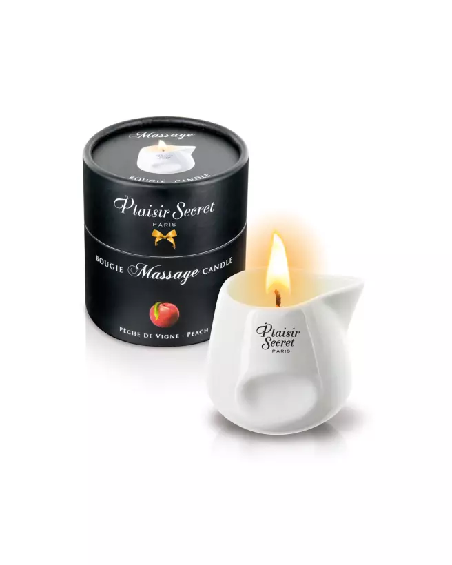 Image de la Bougie de Massage Pêche 80ml de Plaisir Secret-1