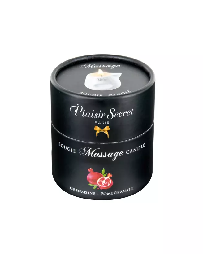 Bougie de massage grenadine Plaisir Secret 80ml pour relaxation et soin de la peau-3