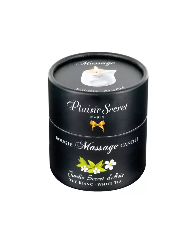 Bougie de massage thé blanc Plaisir Secret 80ml pour relaxation et soin du corps-3
