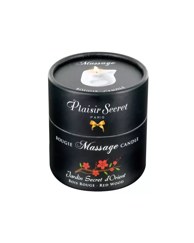 Bougie de massage Plaisir Secret bois rouge 80ml pour relaxation-3