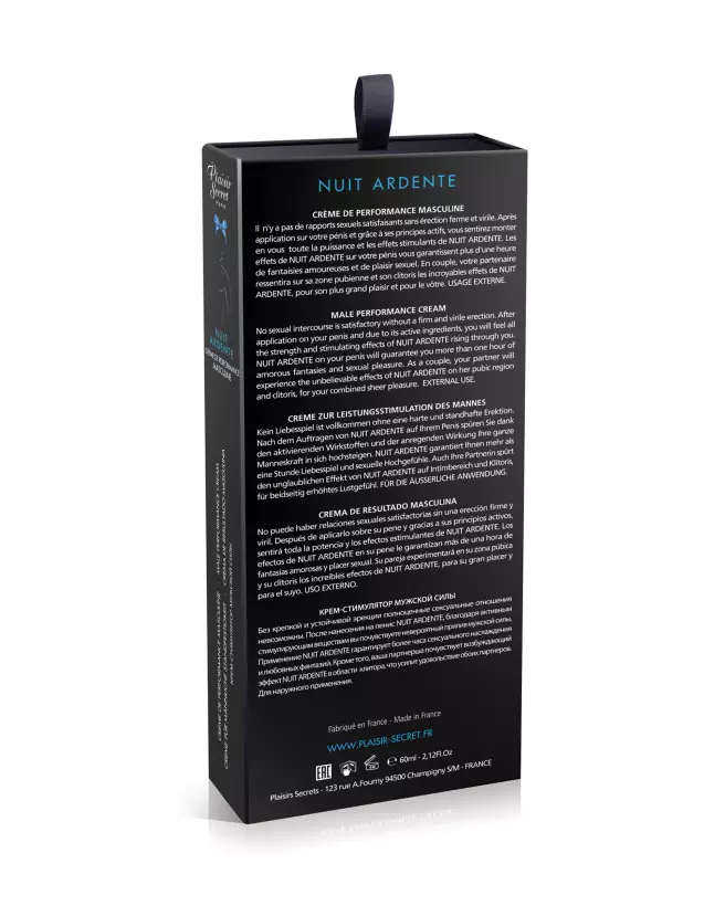 Image de la Crème Nuit Ardente 60ml Plaisir Secret pour améliorer l'érection-2
