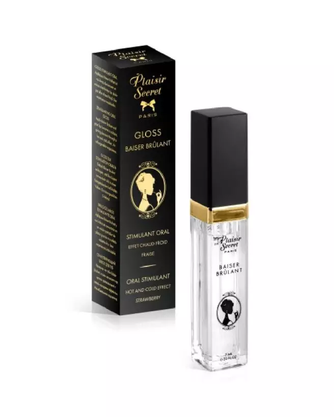 Image du Gloss Baiser Brulant Fraise 7ml de Plaisir Secret pour jeux oraux-1