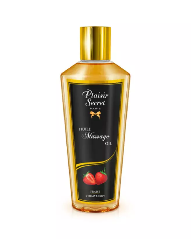 Huile de massage à la fraise Plaisir Secret pour moments sensuels-1