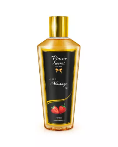 Huile de massage à la fraise Plaisir Secret pour moments sensuels-1
