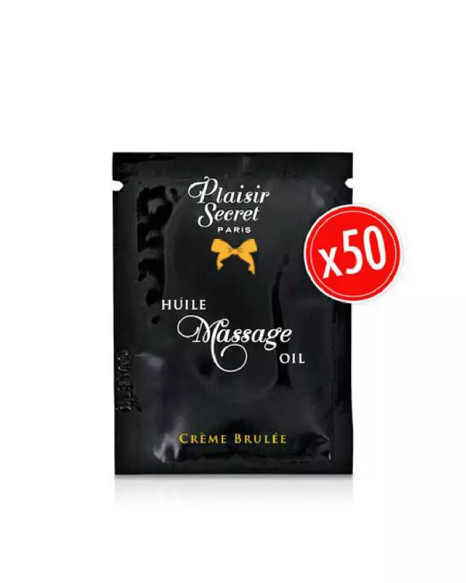 Lot de 100 Dosettes Crème Brûlée Plaisir Secret pour massage-1