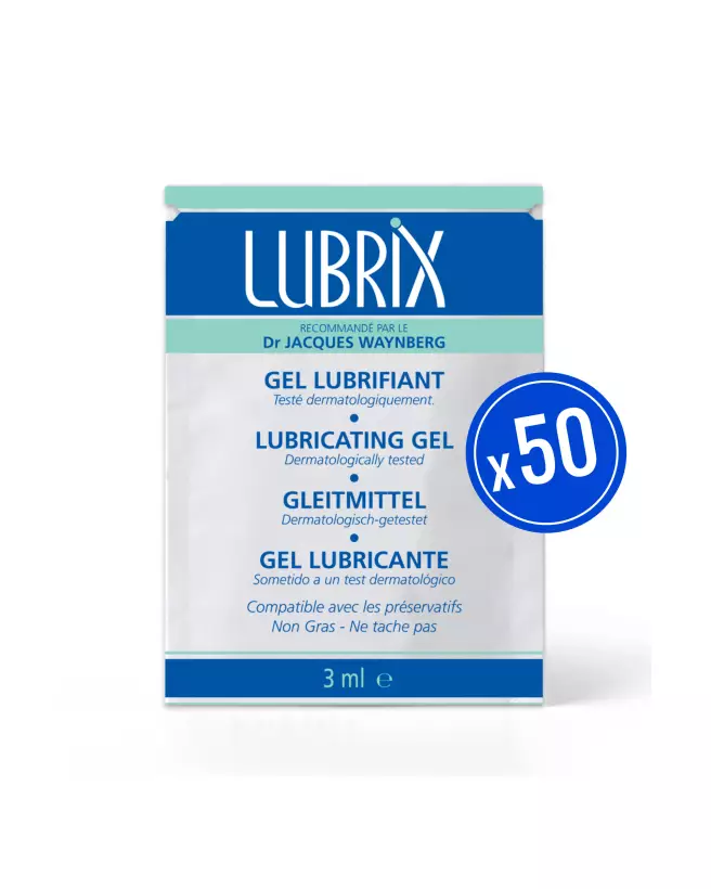 Image du lot de 100 dosettes Lubrix 3ml, lubrifiant à base d'eau de qualité-1