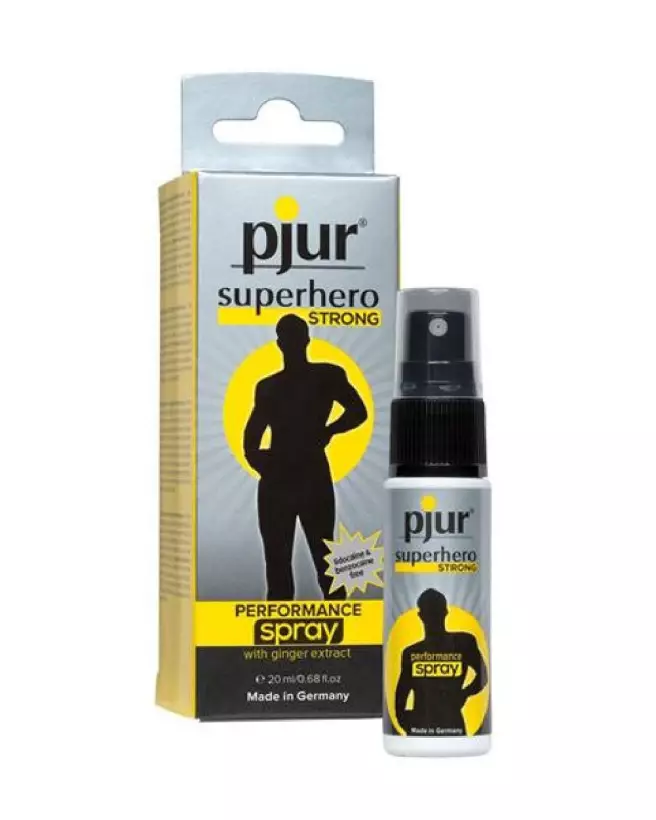 Image PJUR Superhero Strong 20ml pour retarder l'éjaculation et améliorer l'endurance-1