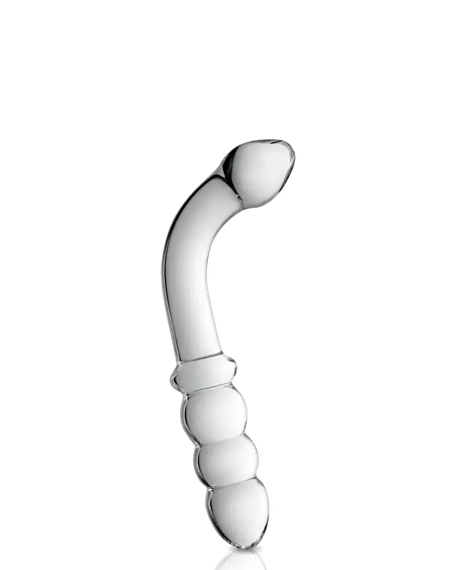 Glass Dildo 8 Clear de Glossy Toys - Sextoy en Verre pour Plaisir Intense-1