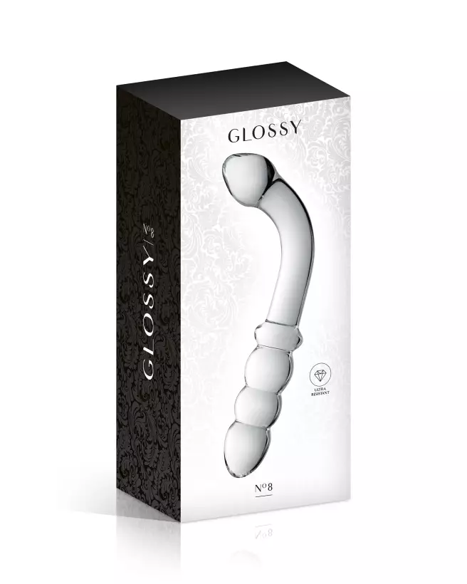 Glass Dildo 8 Clear de Glossy Toys - Sextoy en Verre pour Plaisir Intense-2