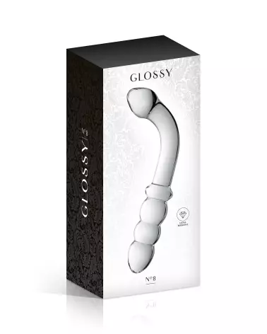 Glass Dildo 8 Clear de Glossy Toys - Sextoy en Verre pour Plaisir Intense-2