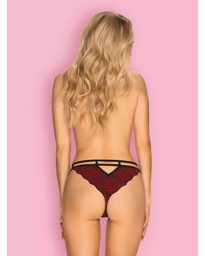 Image de la culotte Sugestina Bordeaux par Obsessive, lingerie élégante et confortable-4
