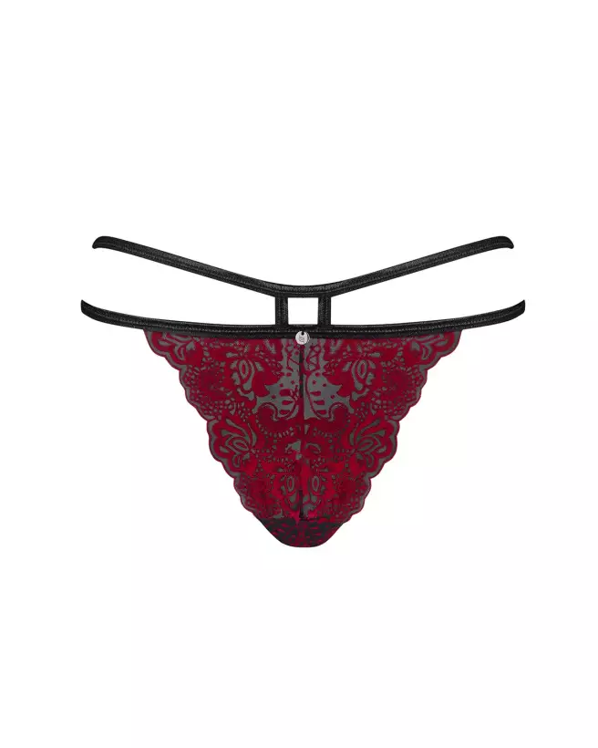 Image de la culotte Sugestina Bordeaux par Obsessive, lingerie élégante et confortable-7