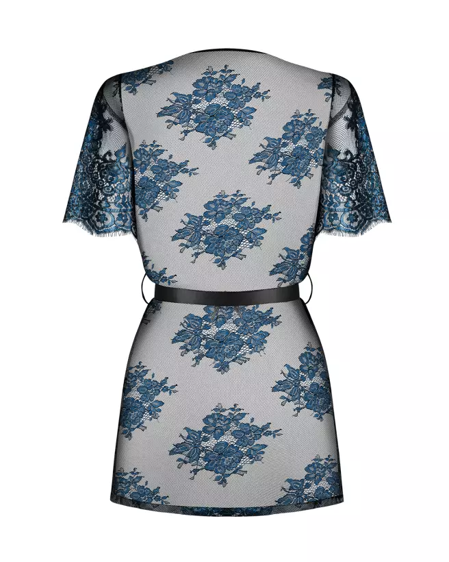 Peignoir bleu Yassmyne de Obsessive, élégance et confort-8