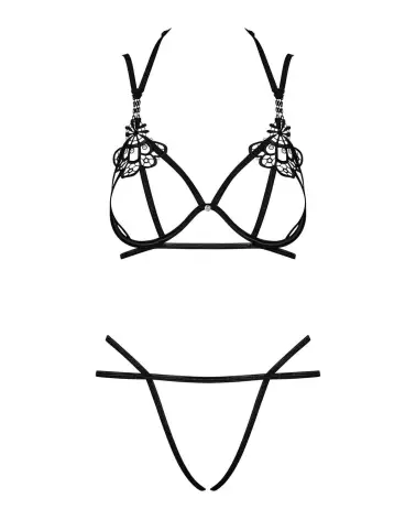Ensemble Badossa 2 pièces noir Obsessive, Lingerie élégante et confortable-7