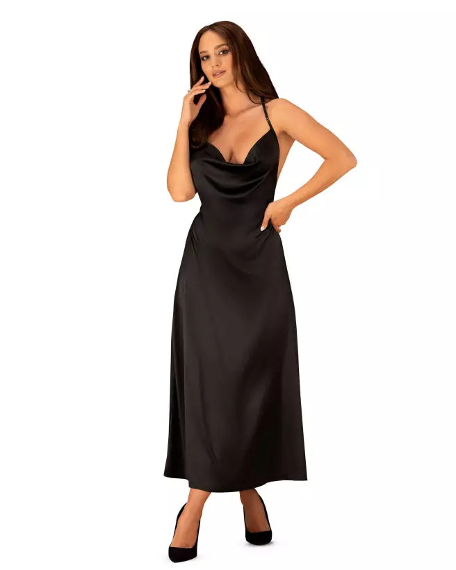 Robe sexy noire Agatya par Obsessive, élégance et séduction en soirée-5