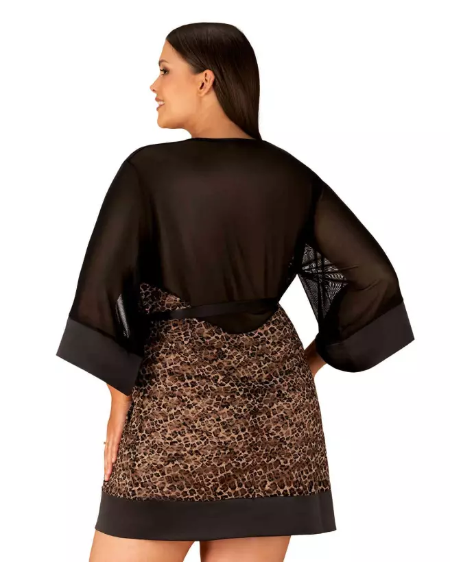 Peignoir Allunes Noir Obsessive en tenue élégante et confortable-3