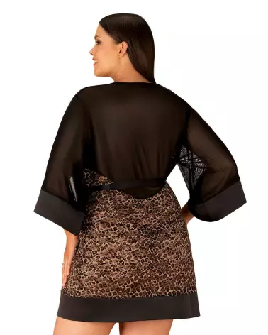 Peignoir Allunes Noir Obsessive en tenue élégante et confortable-3