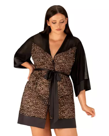 Peignoir Allunes Noir Obsessive en tenue élégante et confortable-4