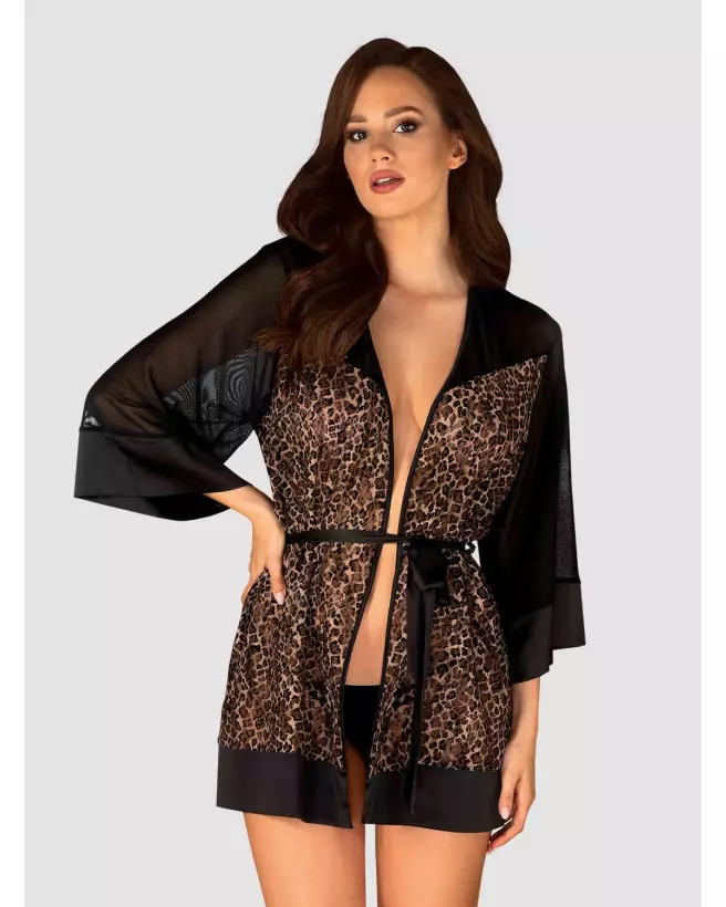 Peignoir Allunes Noir Obsessive en tenue élégante et confortable-5