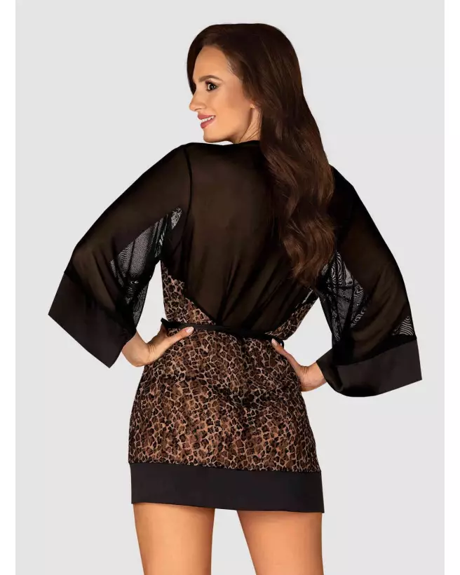 Peignoir Allunes Noir Obsessive en tenue élégante et confortable-6