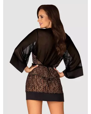 Peignoir Allunes Noir Obsessive en tenue élégante et confortable-6