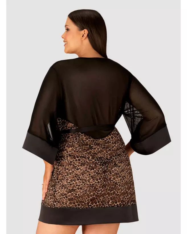 Peignoir Allunes Noir Obsessive en tenue élégante et confortable-7