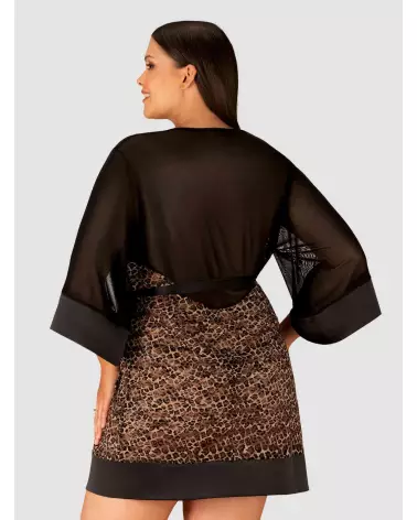 Peignoir Allunes Noir Obsessive en tenue élégante et confortable-7